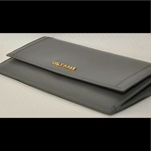 COLE HAAN Vestry Slim Flap Gray Wallet
